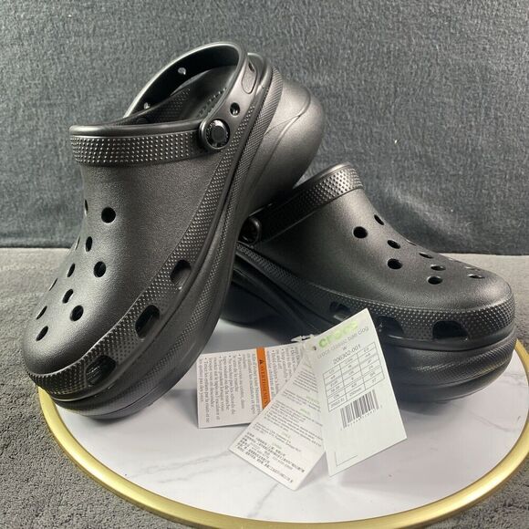 Crocs Classic Platform Bae Clog Black Women’s 8 Euro 38-39 Roomy Fit  New In Bag - Picture 9 of 10